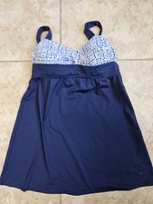 Gorgeous Lands End Bathing Suit Slimming Large 12 Blue