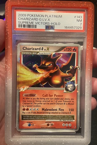 2009 Pokemon #143 Platinum Supreme Victors Charizard G LV X 143 PSA 7 New Cert