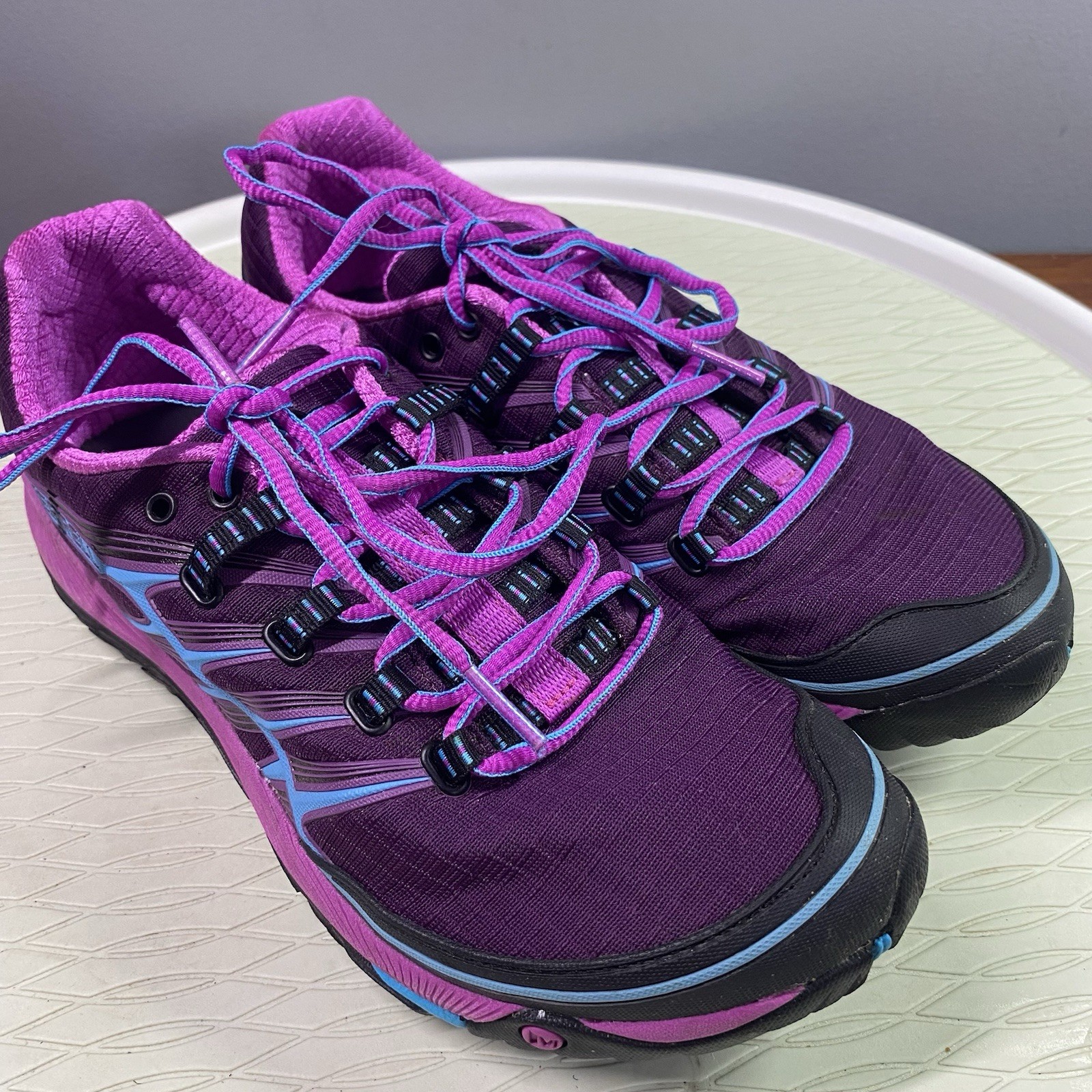 Scarpe da trail running Merrell All Out Rush da donna viola sneaker da trekking taglia 7