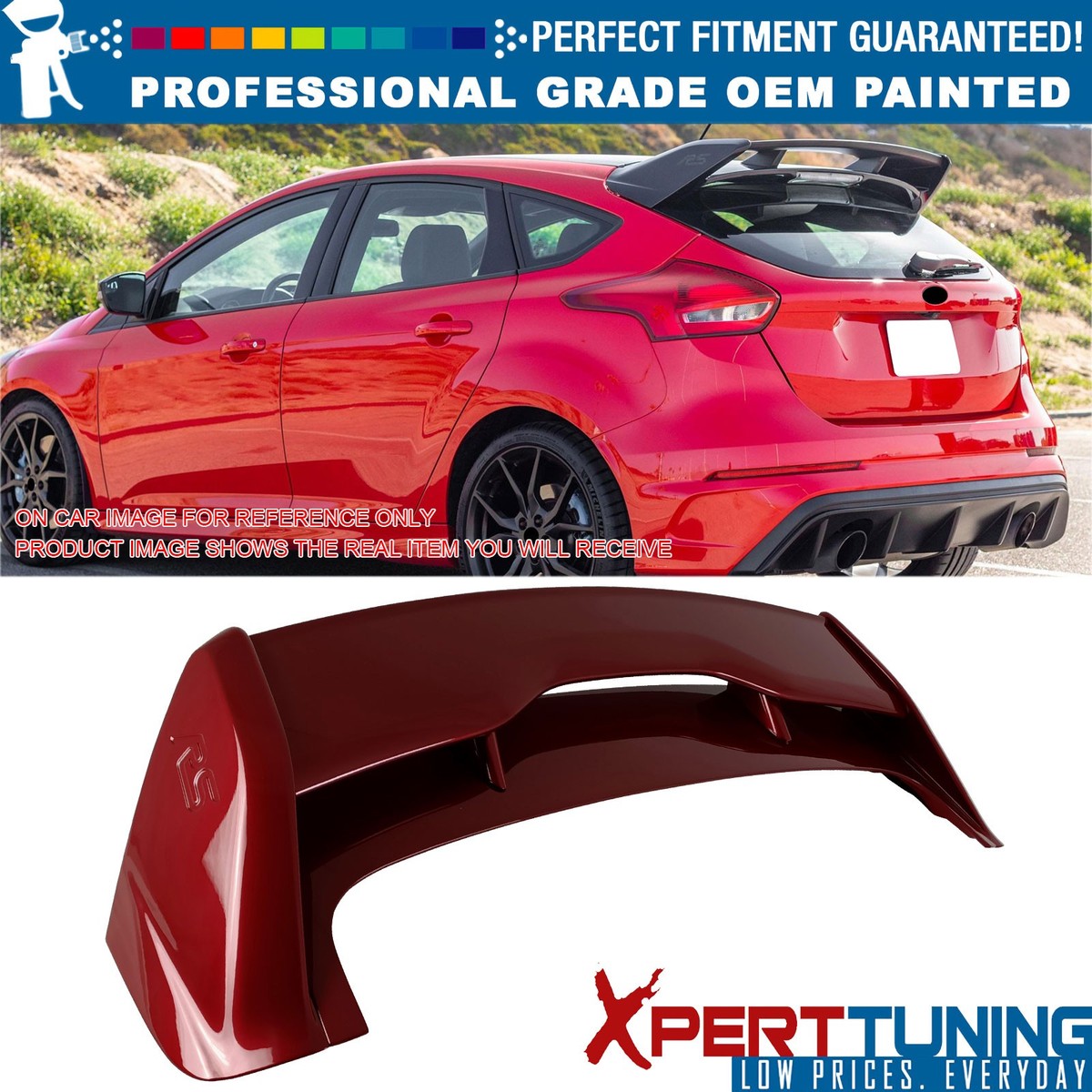 For 12-18 Ford Focus Hatchback RS Style ABS #RR Ruby Red Metallic 
