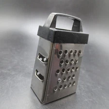 Small Box Cheese Grater Steel Mini Zester Carry Handle Tiny Veg Shred 2.75 Inch