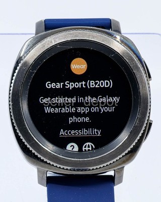 Samsung Gear Sport Smart Watch Size S Blue Silicone Band SM-R600