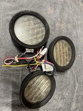 4 White Round LED Tail Rear Reverse Parking R...