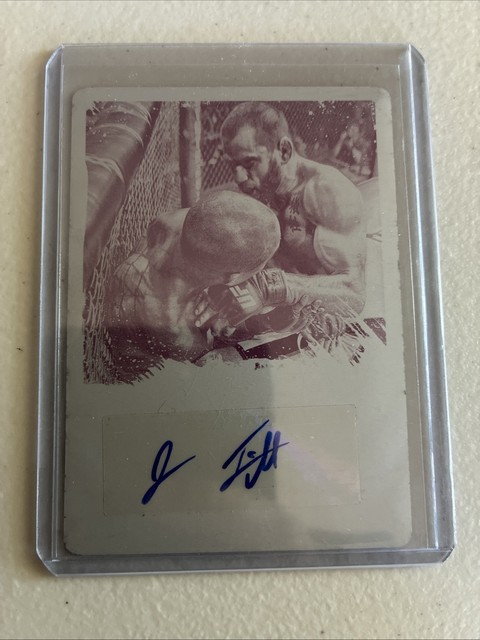 2011 TOPPS UFC MOMENT OF TRUTH JON FITCH MAGENTA PRINTING PLATE SP 1/1