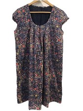 Nomads Quality 100% Cotton Floral Boho Artisan Smock Dress Size M 12 14 VGC