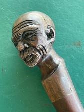 Vintage African Rosewood Walking Cane Hand Carved