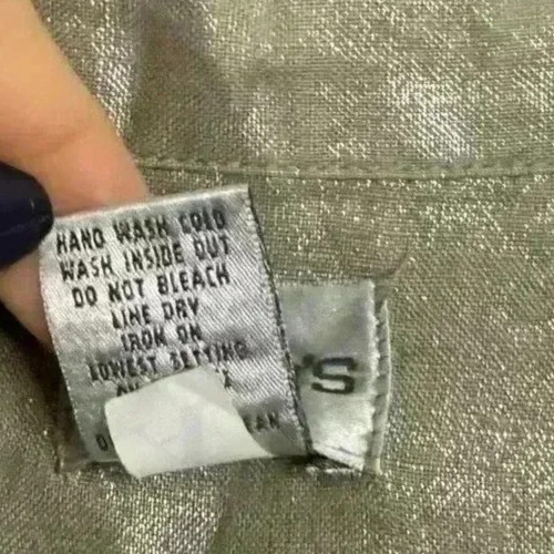 Chicos Womens Medium Button Down Top Metallic Gol… - image 3