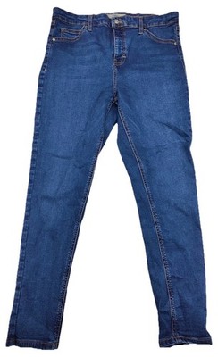 Topshop Moto Jamie Women Skinny Jeans W34 L30 Blue Stretch Denim Made in Turkey