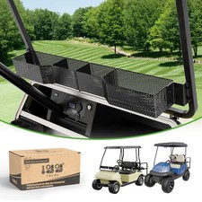 10L0L Golf Cart Storage Basket - Heavy Duty Front Dash Organizer for EZGO TXT...