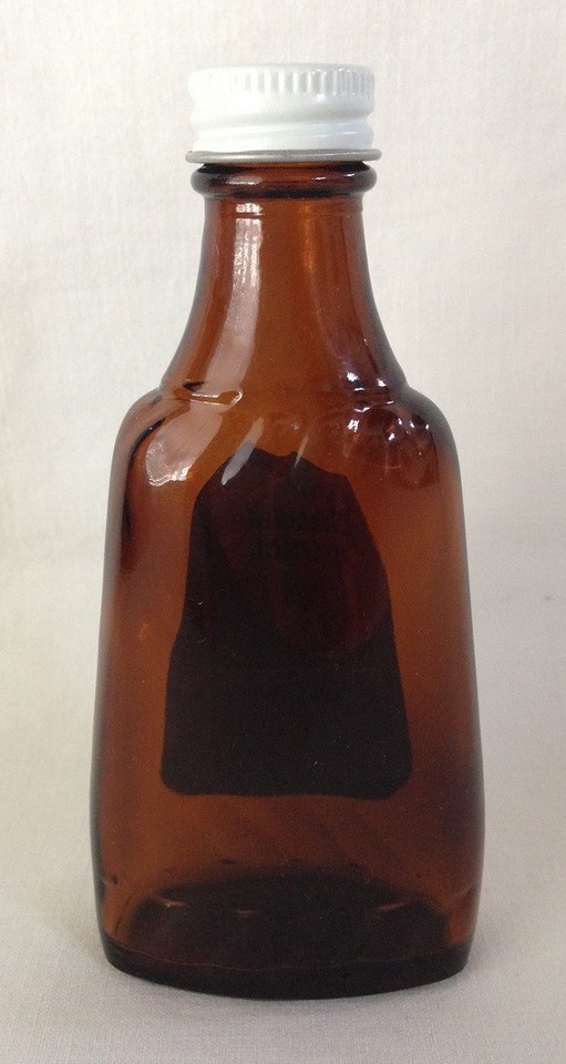 Vtg Coll Amber Brown Glass Bottle Metal Lid Frank's Pure Chocolate ...