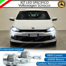 KIT LED H7 VW SCIROCCO PRE-RESTYLING CANBUS 9800 LUMEN 6000K BIANCO ALL IN ONE