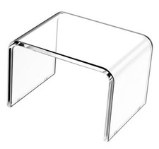 Acrylic Step Stool, 12.6 Inches Acrylic Small Step Stool, Toilet Non-Slip