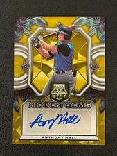 Anthony Hall 2023 Elite Extra Edition Auto Hidden Gems Gold Parallel /10 Yankees