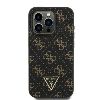Guess New 4G Triangle Hülle für iPhone 16 Plus 6.7 Schwarz Hardcase