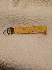 Bumble Bee Key Wristlet - Homemade Antique Color Key Chain Or Gold Color