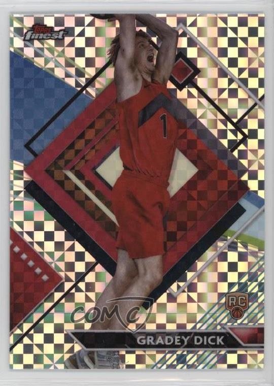2023-24 Topps Finest Rare Checkerboard Refractor Gradey Dick #280 Rookie RC 12ri