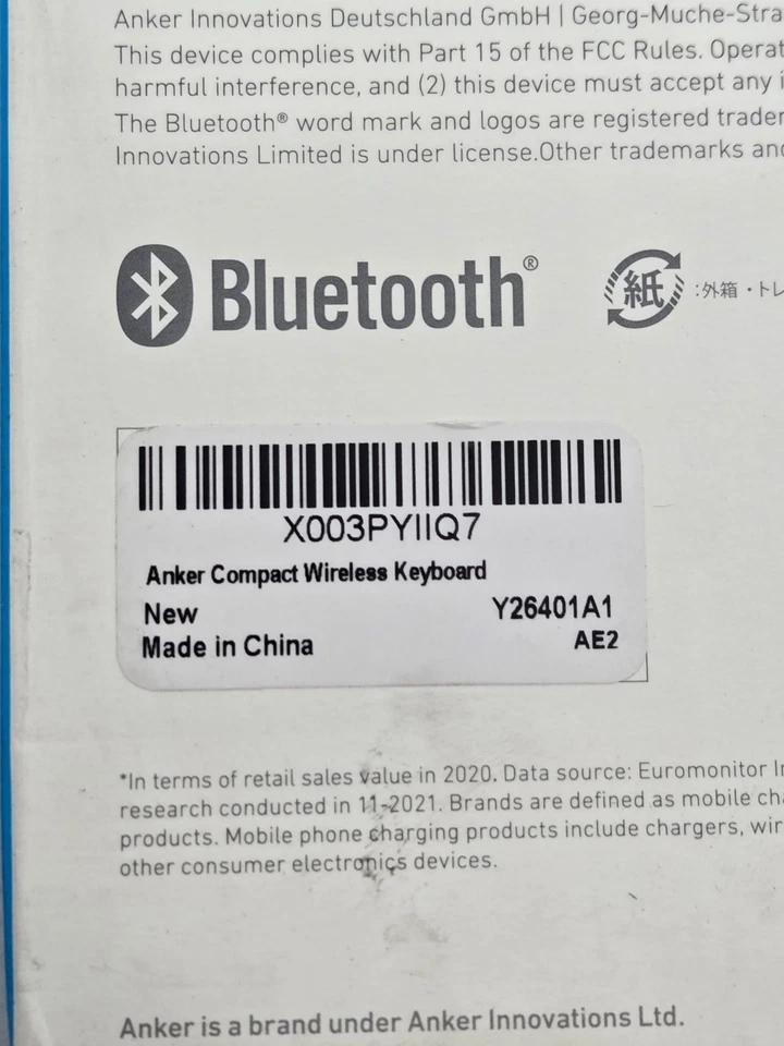 [LOT OF 2] Anker Y2640 Compact Wireless Keyboard Series 3 FAST FREE SHIPPING b - Image 4 of 4