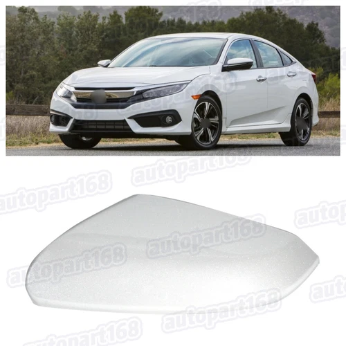 For 2016-2021 Honda Civic US Left side white Mirror Cover Cap Housing