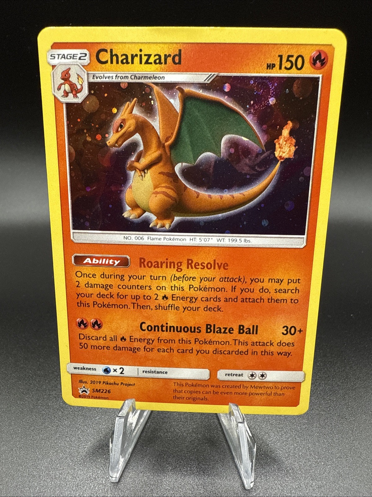 Pokémon TCG Charizard Black Star Promo SM226 Holo Rare Sun And Moon 2019, NM