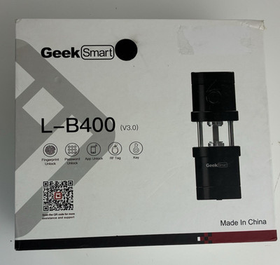 Geek Smart Door Lock Black L-B400 Fingerprint Password App RF Key Upgraded 3.0