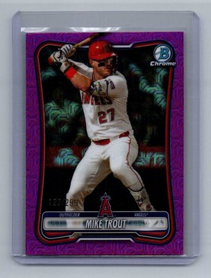 2026 Topps Bowman Chrome Mike Trout Fuchsia Mojo #100 /299 Angels Legend
