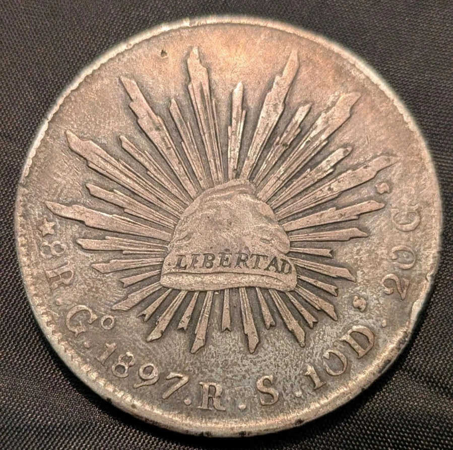 Silver 1897 Year Second Republic of Mexico Coins (1867-1905) for