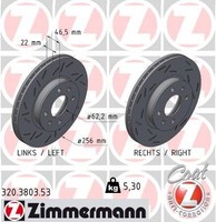 2X Zimmermann Bremsscheibe 320.3803.53 FüR Hyundai KIA