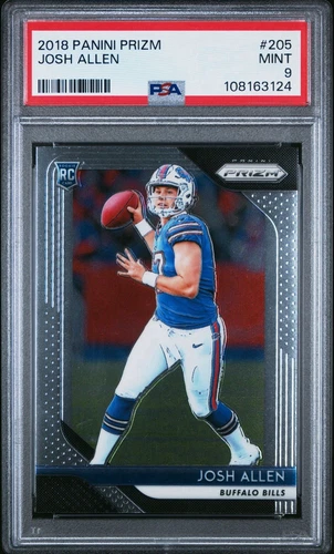  2018 Panini Prizm #205 JOSH ALLEN Rookie PSA 9 RC Buffalo Bills