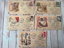 Enveloppes 1er jour  1954  Série productions de luxe Lot 707