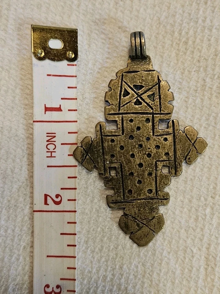 Colgante Cruz Copta Etíope Latón, Colgante Latón, Colgante Cruz Foto 3 de 4