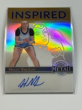 2025 Leaf Metal Women Of Sport Auto Inspired Silver Prism - Hailey Van Lith 3/10