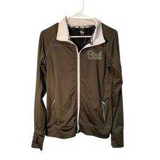 Victoria's Secret PINK Women's Size Small Ultimate Track Jacket Dark Green Zip