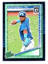 2025 Optic Baseball #129 Arjun Nimmala Black Holo Rated Prospect Blue Jays