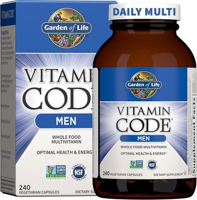 Vitamin Code Men   Raw Whole Food Multivitamin (240 Vegetarian Capsules)