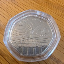 2000 Public Libraries 50p Coin 150th Anniversary Fifty Pence Circulated