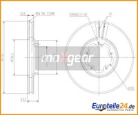 2 St. Bremsscheibe Maxgear 19-0814 Vorderachse FüR Ford