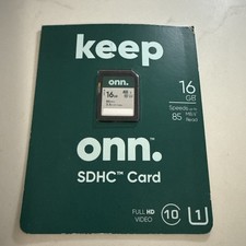 Keep Onn 16GB SDHC Card-85 MB/s Speeds-New in Unopened Package 