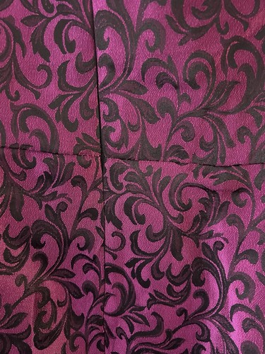 Karin Steven’s Dress-A-Line Beautiful Wine Color-with Black Detail Pattern-SZ-20 - Picture 2 of 6
