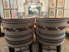 Pair Of Fab & Unusual Christopher Farr Bar/island Stools In Excellent condition
