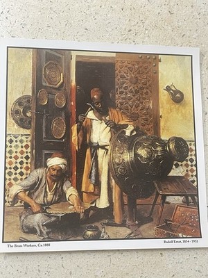 Oil Painting  REPRINT THE BRASS WORKERS, CAIRO 1888  BY RUDOLF ERNST 1854-1932