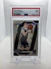 Cam Spencer PSA 9 #/35 White Ice Rookie 2024 Prizm Basketball - Grizzlies
