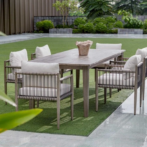 Uttermost 50192 Forsyth 92"W Mahogany Table - Weathered Dark Gray - Picture 4 of 6