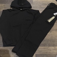 Black Essentials Hoodie And Pants Set Size Large Men  s