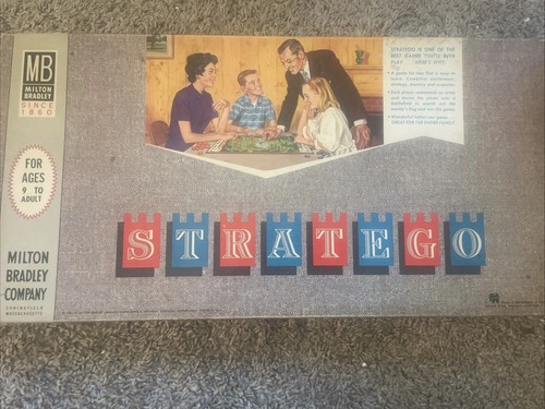 Stratego Board Game COMPLETE Milton Bradley 1961 Vintage New Not Sealed - Picture 1 of 15