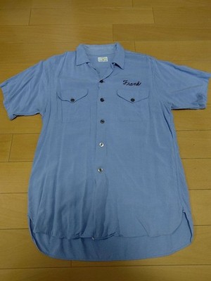 Vintage 50s-60s Fairline Bowling Shirt Rayon Washable M size