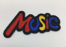 Music Patch Multi Colored Embroidered Iron-On 3.5 Inches New