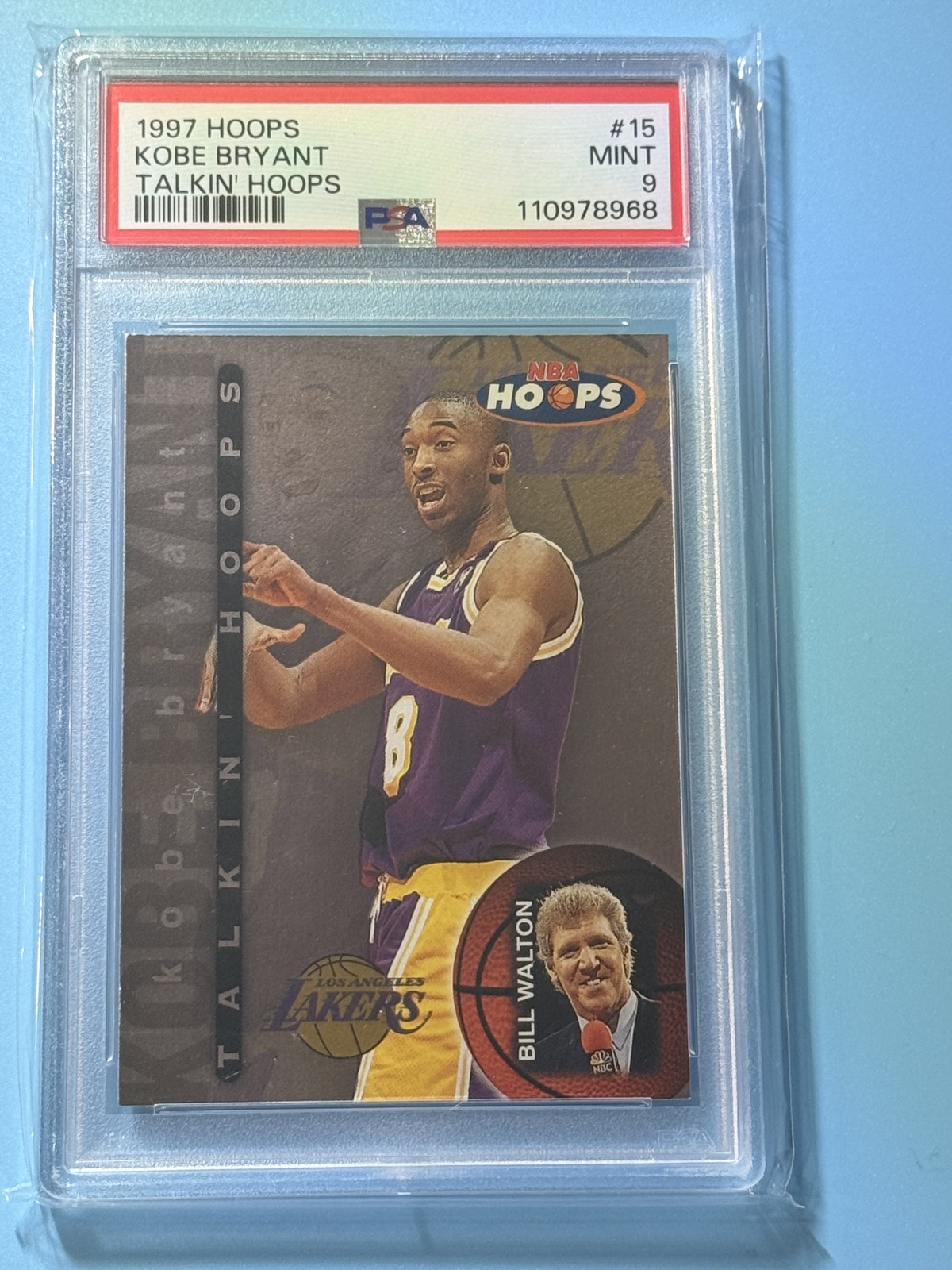 1997-98 NBA Hoops - Talkin' Hoops Kobe Bryant #15 PSA 9 LA Lakers 2nd Year Foil