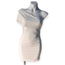 NWT Superdown white one shoulder asymmetrical mini dress size small