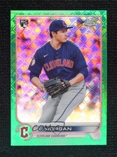 2022 Topps Chrome Logofractor Edition Green Refractor 91/99 Eli Morgan #14 02u3