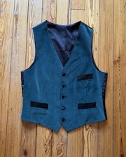 Indochino Nordstrom Men  s Medium Green Velvet Vest Wedding Formal Designer Suit